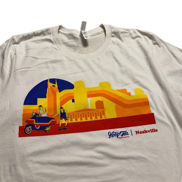 Bella Canvas “Hoop Tee” s/s crewneck tee in soft white. Size XL. NWOT - Picture 7 of 8